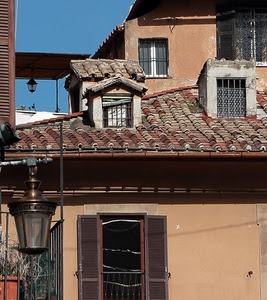 lampione, finestre, abbaini, tetto, grate, persiane, tegole, lampioni, abbaino, finestra