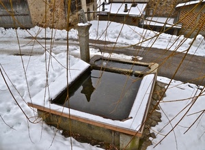 neve, lavatoio, acqua, rami, fontana, strada, bianco, riflesso, vasca, inverno