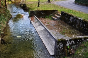 lavatoio, acqua, gradini, strada, torrente, ruscello, fiume, scalini, prato, verde