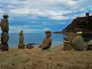 mare, sassi, torre, sabbia, pietre, cielo, spiaggia, nuvole