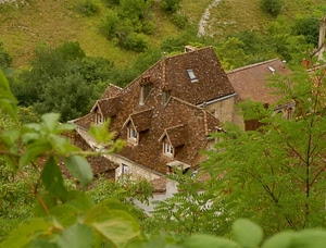 abbaini, casa, tetto, alberi, verde, piante, tetti