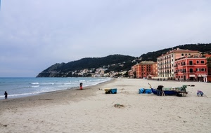 mare, spiaggia, barca, sabbia, palazzi, case, persone, panorama, cielo