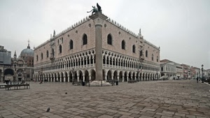 venezia, palazzo, piazza, colonna, colonne, leone, archi, portici, statua, cupola