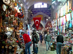 bandiera, mercato, persone, bazar, rosso, stella, finestra, bancarelle, turchia, luna, strumenti, uomini, negozi, turca, oggetti