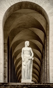 statua, archi, marmo, bianco, prospettiva, scultura, curve, portici, colonne, portico, architettura, volta, volte, braccia, profilo