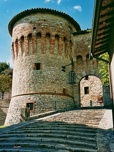 torre, castello, scala, arco, gradini, porta, scalinata