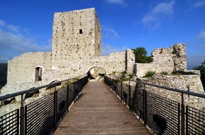 castello, ponte, torre, ruderi, ringhiere, arco, cielo, rudere, ringhiera