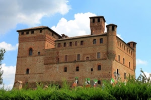 castello, bandiere, erba, torre, cielo, finestre, torri, nuvole, verde