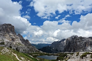 nuvole, lago, montagne, cielo, montagna, acqua, sentiero, verde, panorama, paesaggio