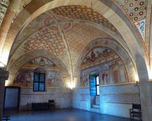 finestre, affreschi, archi, interno, arco, volta, dipinti, volte, sedie