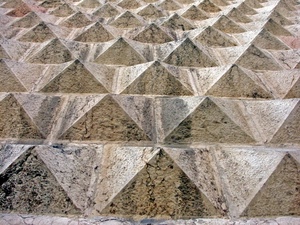 triangoli, piramidi, muro, pattern, marmo, geometrie, pietra, parete, geometria, pietre, file, prospettiva, facciata, ombre