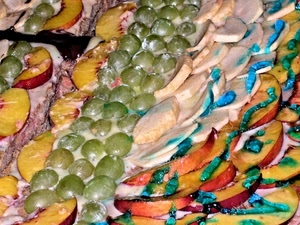 uva, frutta, torta, cibo, pesche, mela, dolce, pesca, banana, colori, multicolore, banane