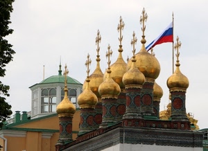 croci, bandiera, oro, cupole, chiesa, finestre